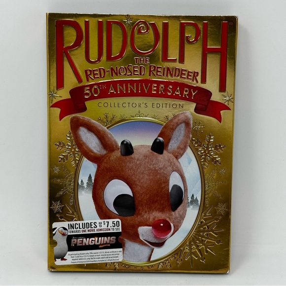 Rudolph the Red-Nosed Reindeer DVD 2014 50th Anniversary with Slip Cover Sealed - Picture 7 of 10